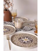 Set di 4 piatti piani in terracotta color crema - 27 cm