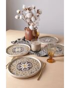 Set di 4 piatti piani in terracotta color crema - 27 cm
