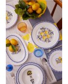 Service de table en porcelaine multicolore- 26 pièces