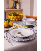 Service de table en porcelaine multicolore- 26 pièces