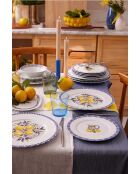 Service de table en porcelaine multicolore- 26 pièces