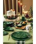 Set de 4 platos de tarta de porcelana verde - 19 cm