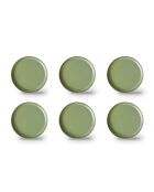 Set di 6 piatti in terracotta verde foresta REED - 21 x 21 x 2,5 cm