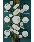 Botanische keramische ontbijtset veelkleurig - 23 stuks