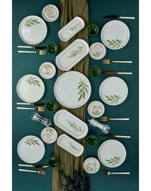 Set colazione in ceramica Botanic multicolore - 23 pezzi