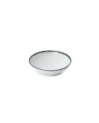 Set de vajilla Bone China de porcelana blanca/negra, 24 piezas