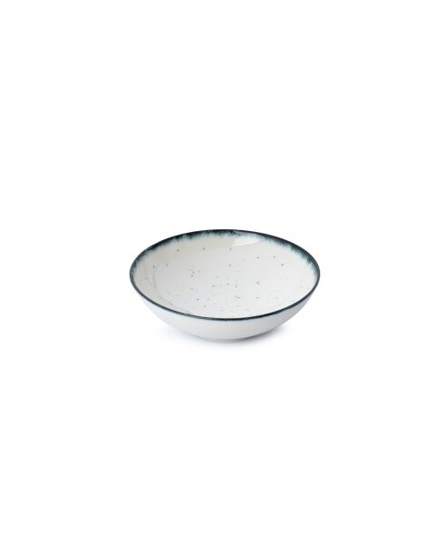 Set de vajilla Bone China de porcelana blanca/negra, 24 piezas