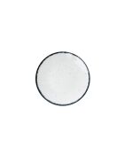 Set de vajilla Bone China de porcelana blanca/negra, 24 piezas