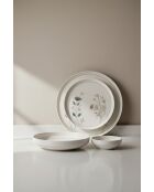 Set de vajilla de porcelana blanca - 24 piezas