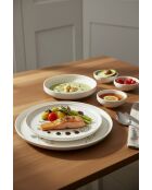 Set de vajilla de porcelana blanca - 24 piezas