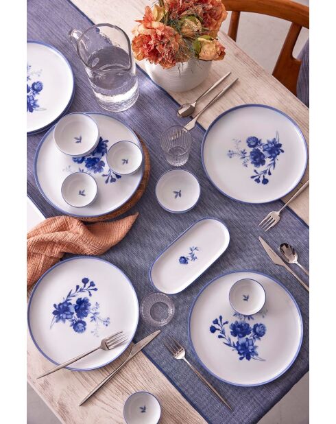 Set da colazione in porcellana blu - 14 pezzi