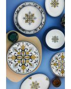 Servizio da tavola in porcellana multicolore Bone China - 26 pezzi