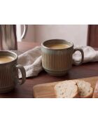 Set di 6 tazze in terracotta verde foresta REED - 20 cl