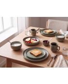 Set di 6 tazze in terracotta verde foresta REED - 20 cl