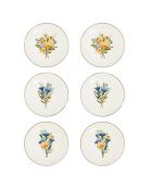 Set di 6 piatti da dessert in porcellana Lily multicolore - 20 x 20 cm