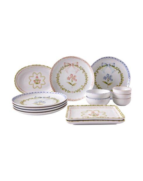 Set da colazione in porcellana blu - 14 pezzi