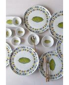Set da colazione in porcellana multicolore - 14 pezzi