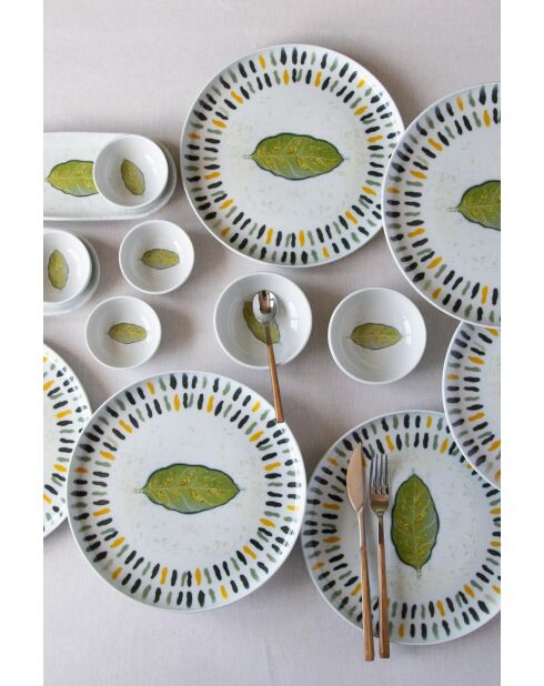Set da colazione in porcellana multicolore - 14 pezzi