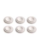 Set de vajilla de porcelana blanca Zumrut - 18 piezas