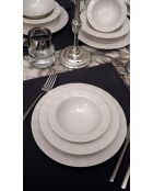 Set de vajilla de porcelana blanca Zumrut - 18 piezas