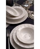 Set de vajilla de porcelana blanca Zumrut - 18 piezas