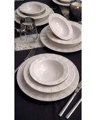 Set de vajilla de porcelana blanca Zumrut - 18 piezas