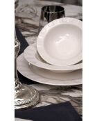 Set de vajilla de porcelana blanca Zumrut - 18 piezas