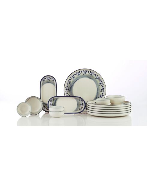 Set da colazione in porcellana blu - 14 pezzi
