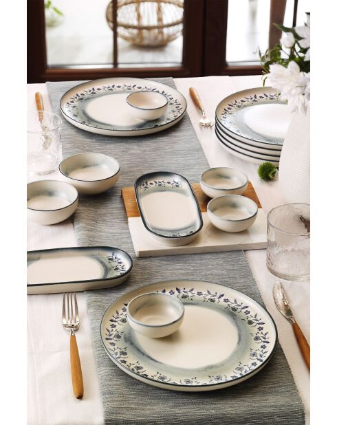 Set da colazione in porcellana blu - 14 pezzi