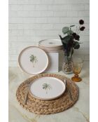 Set di 6 piatti da dessert in terracotta bianca opaca - 22 cm