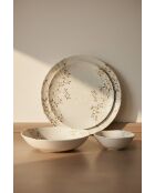 Set de vajilla de porcelana dorada - 24 piezas