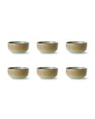Set di 6 ciotole in terracotta verde foresta REED - 70 cl
