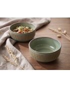 Set di 6 ciotole in terracotta verde foresta REED - 70 cl