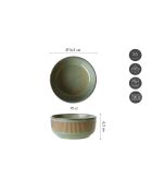Set di 6 ciotole in terracotta verde foresta REED - 70 cl