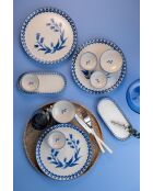 Set da colazione in porcellana crema/blu - 14 pezzi