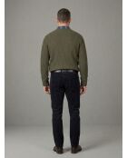 Pull col roulotté en maille perlée Hugo vert kaki