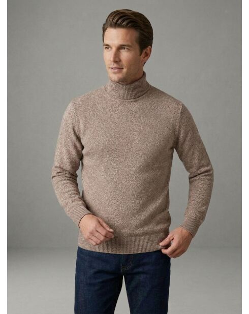 Beiger Rollkragenpullover aus Wolle Philippe