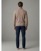 Jersey Philippe de cuello alto de lana beige