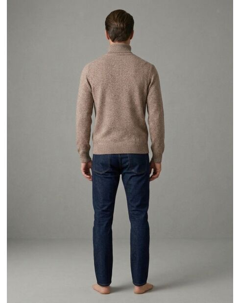 Beiger Rollkragenpullover aus Wolle Philippe