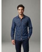 Chemise en denim western Benoît bleu jean