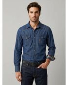 Chemise en denim western Benoît bleu jean