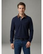 Polo manches longues chaud en coton François bleu marine