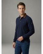 Polo manches longues chaud en coton François bleu marine