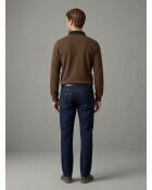 Polo manches longues chaud en coton Clément marron clair