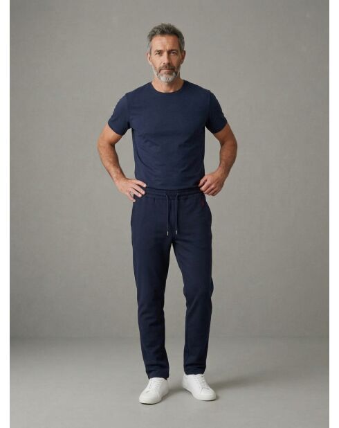 Marineblaue Chinohose Émile aus Strick