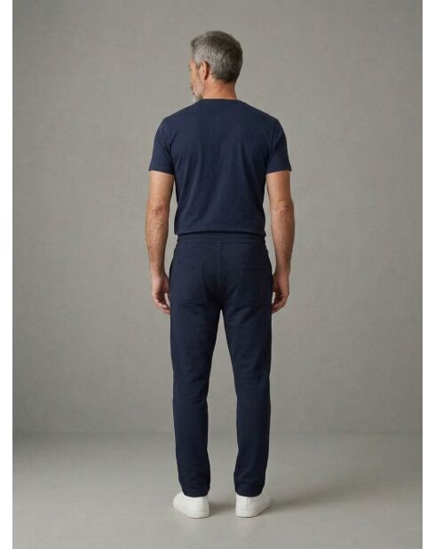 Marineblaue Chinohose Émile aus Strick