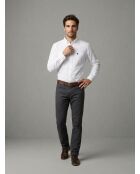 Chemise unie en popeline de coton Florian blanche