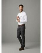 Chemise unie en popeline de coton Florian blanche