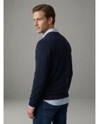 Felpa girocollo Romain blu navy in caldo cotone