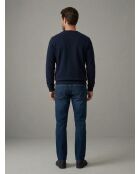 Felpa girocollo Romain blu navy in caldo cotone